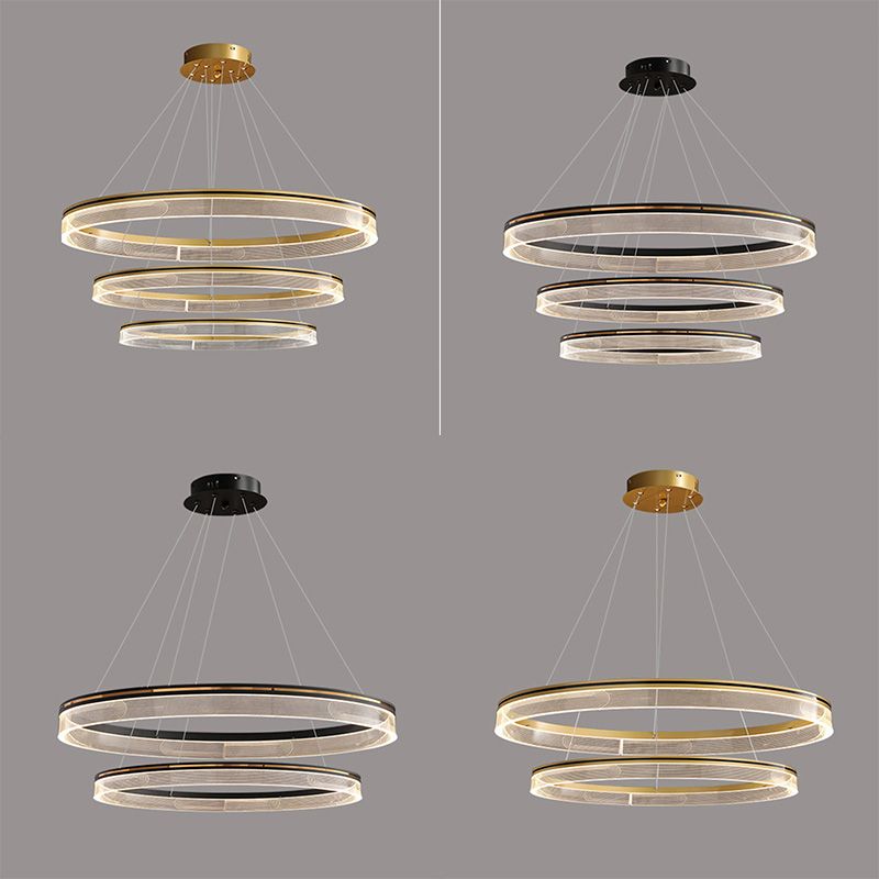 Luz de lámpara orbicular moderna restaurante de lámparas de lámparas colgantes con sombra acrílica