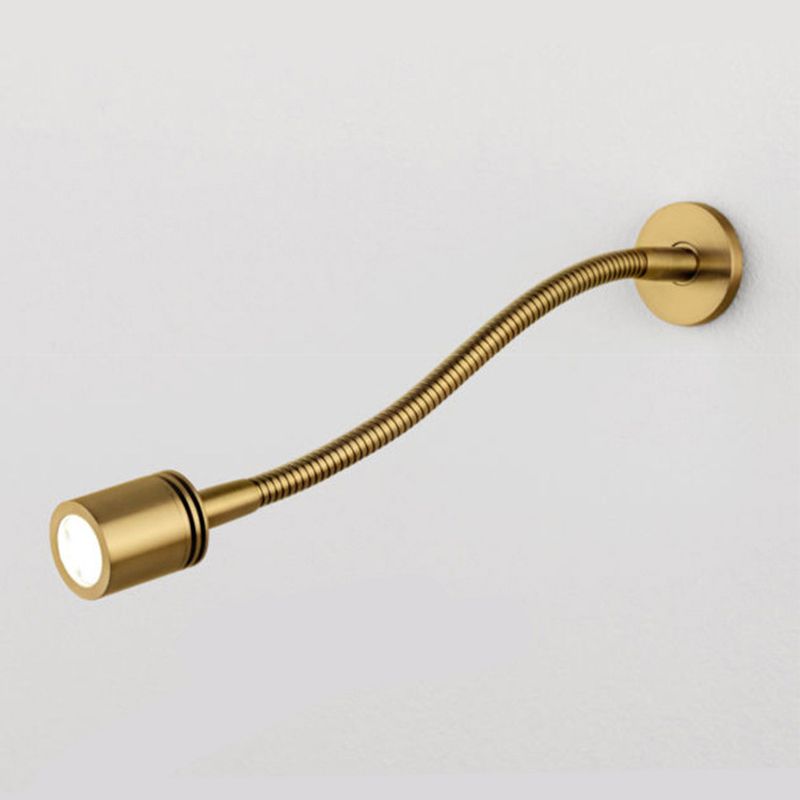 Modernism Single Golden/Nickel Wall Mounted Sconce Metallic LED Wall Light