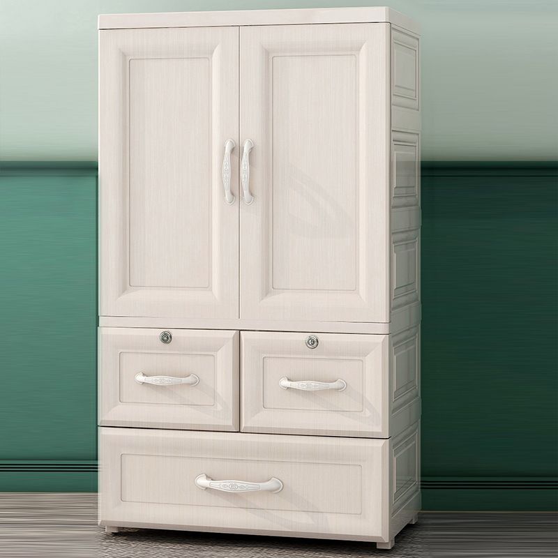 Bedroom Hinged Door Storage Cabinet Contemporary Plastic Cabinet