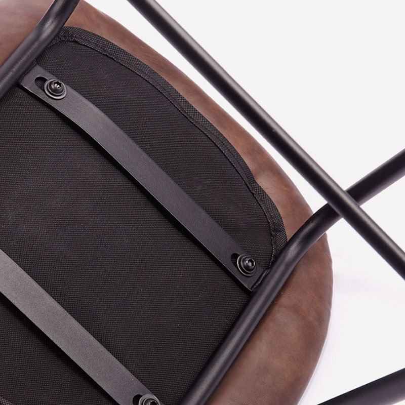 Black Metal Base Bar and Counter Stool Industrial Style Indoor Stool