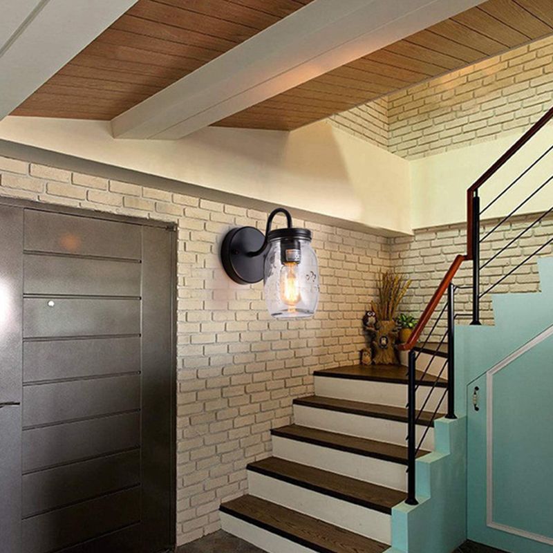 Industrielles Schwanenhalsstiel -Leuchten -Licht -Eingangs -Jar -Wandlampe für Korridor