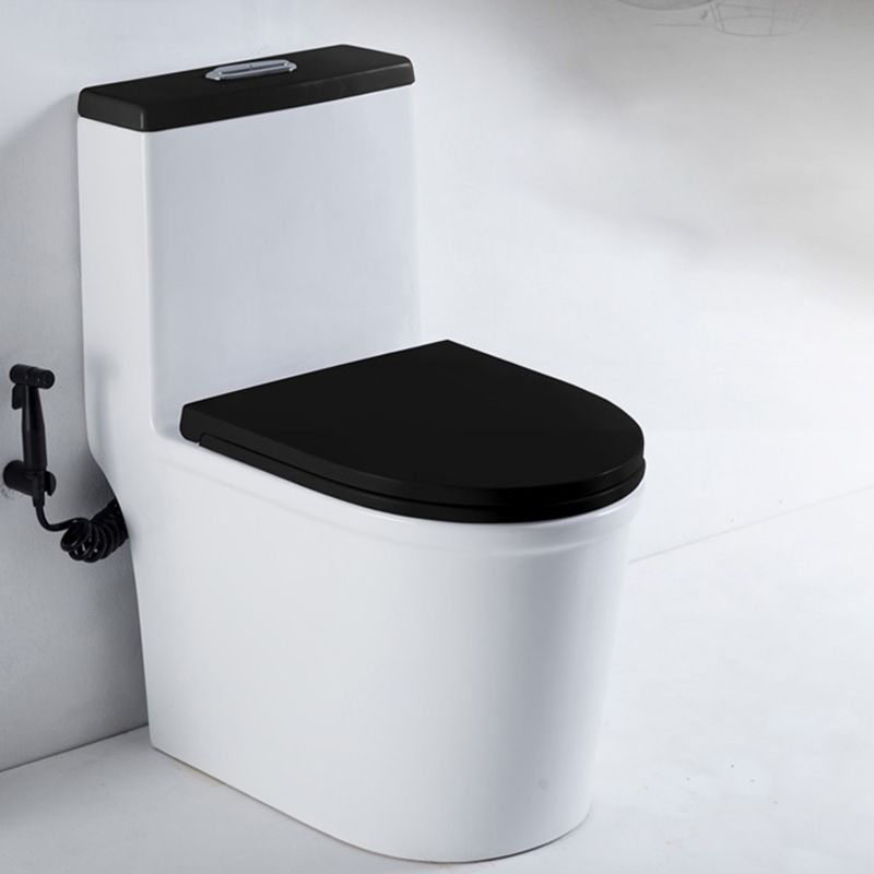 Skirted Toilet Traditional Floor Mount One-Piece Toilet with Slow Close Seat