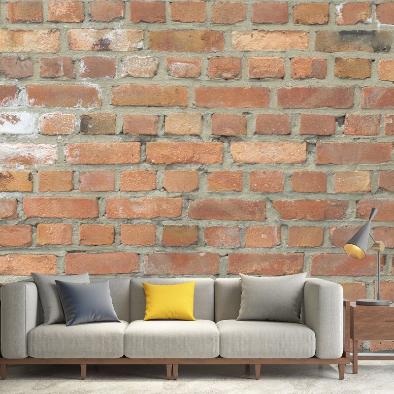 Retro Style Brick Wall Wall Covering Water-Resistant Mural Wallpaper for Living Room