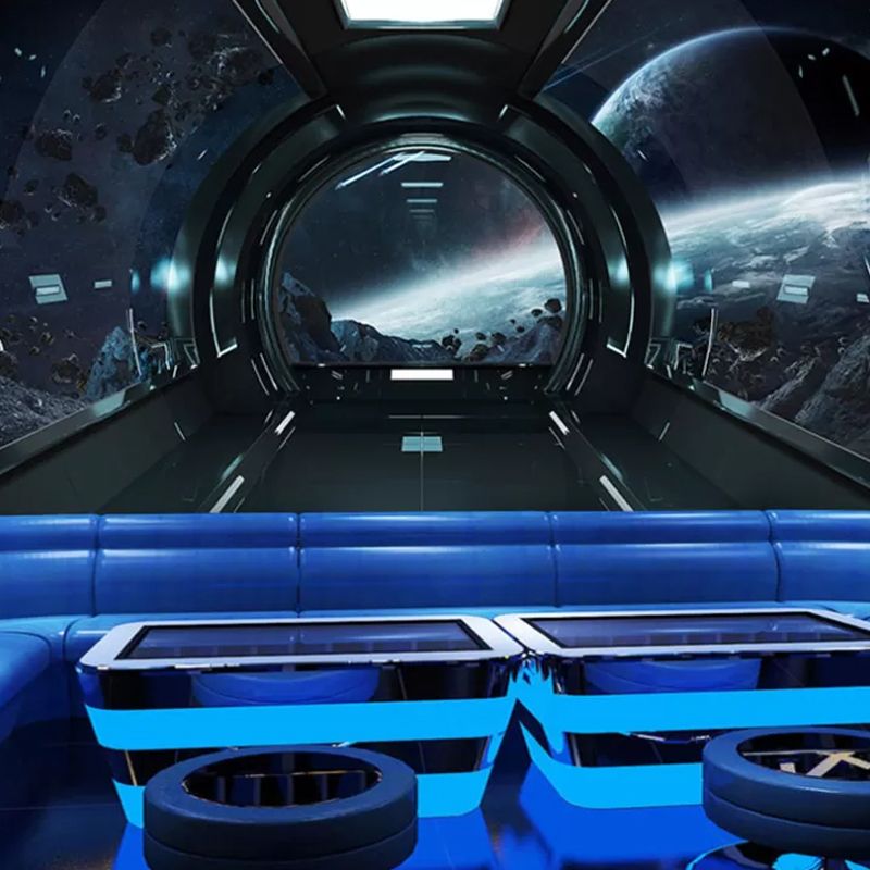 Black and White Contemporary Mural Wallpaper Big 3D Tunnel Wall Covering for Office Room