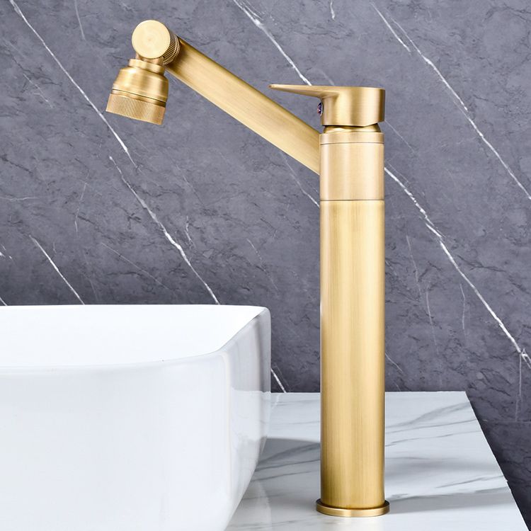 Luxury Vessel Faucet Swivel Spout High-Arc Single Handle Vessel Faucet