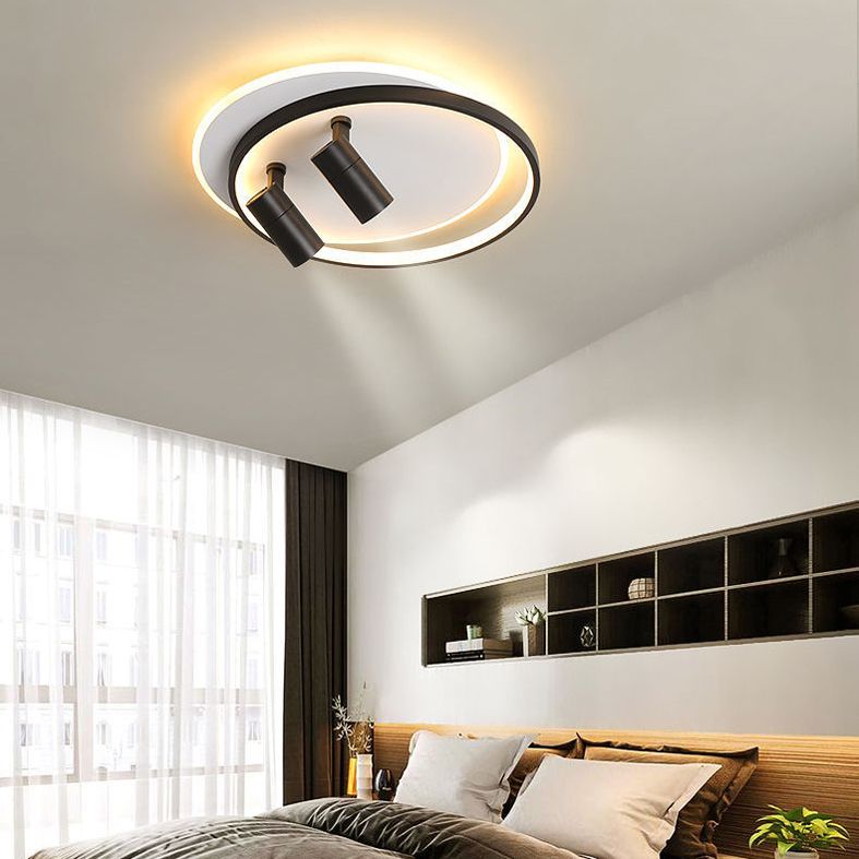 Bague métallique Semi-Flush Ceiling Light Fixtures Modern Bedroom Semi Flush Light Fixtures