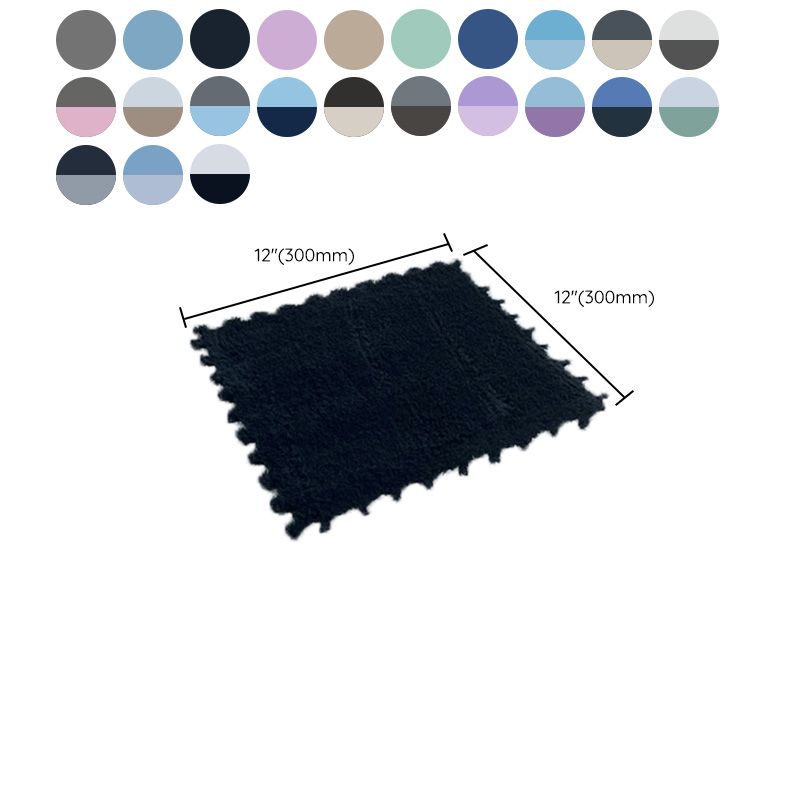 Modern Carpet Floor Tile Plush Cut Interlocking Mildew Resistant Tiles and Carpet