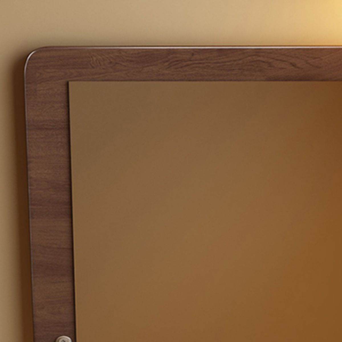 Modern 32.28" Height Solid Wood Dressing Table Mirror Make-up Vanity with 2 Drawer