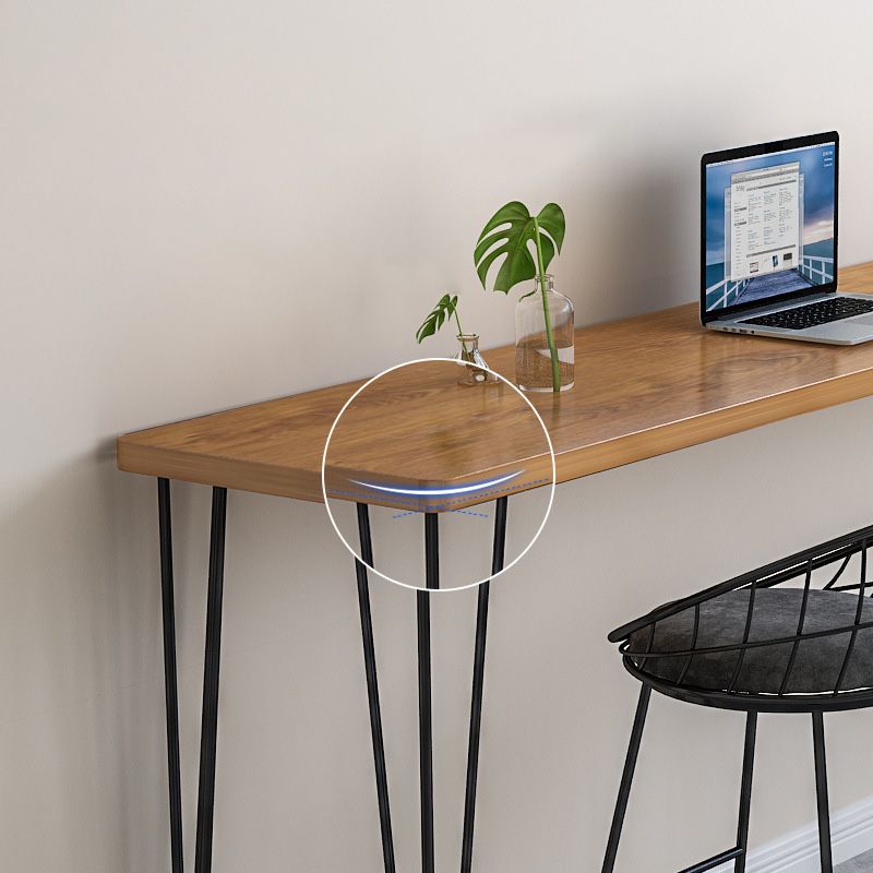 Tripod Base Bar Table Modern Style Wood Top Bar Table for Kitchen