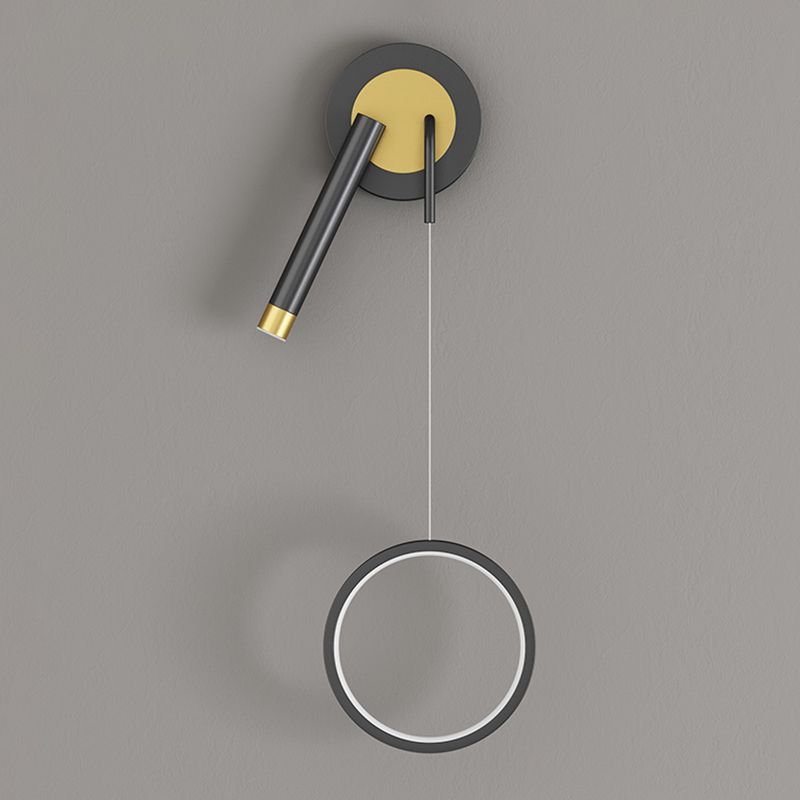 Modern Style Unique Shape Wall Sconce Metal 2 Light Wall Lighting for Bedroom