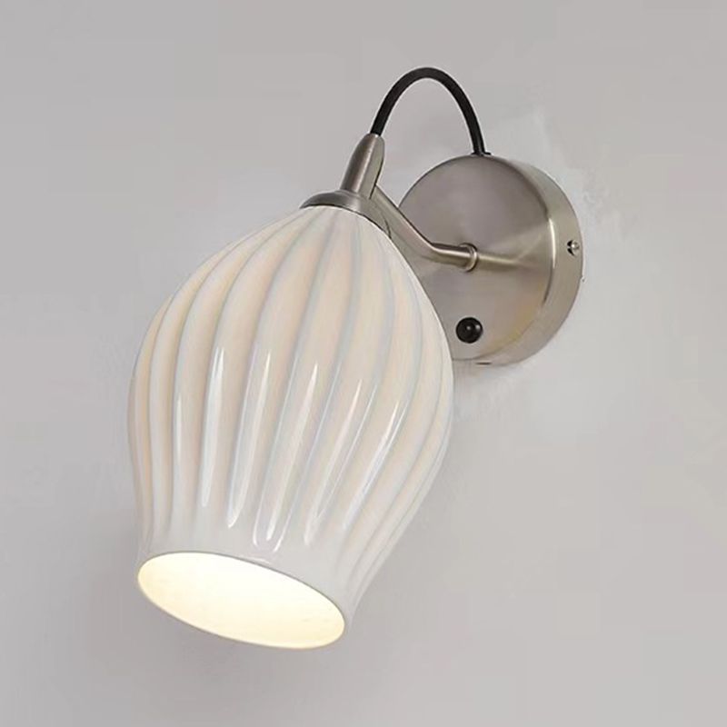 Modern Single Chrome/Golden Wall Mounted Sconce Shaded Wall Light
