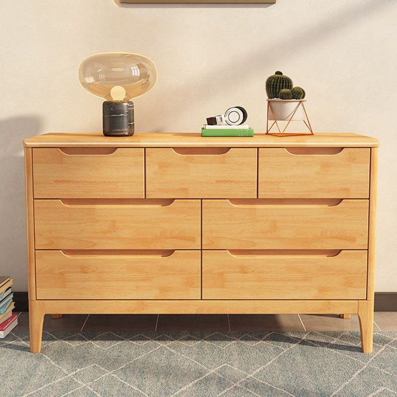 Contemporary Storage Chest Dresser Solid Wood Dresser with 5/6/7 Drawers