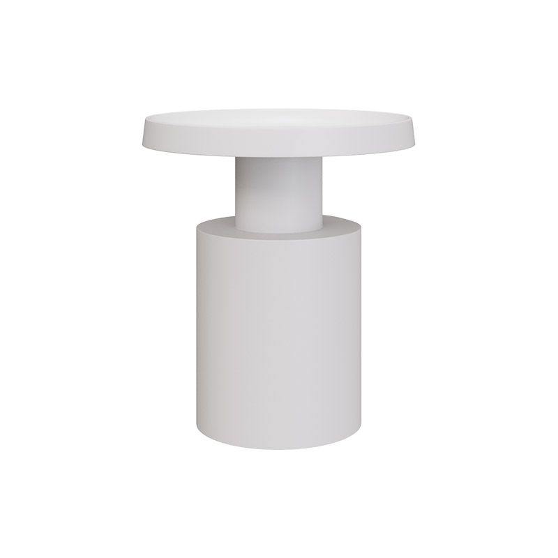 Modernism Black/White Pedestal 1 Coffee Table Round Metal Table