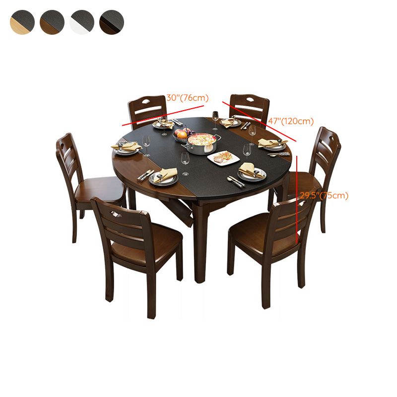 Contemporary Kitchen Dinner Table 4 Legs Extendable Dining Table