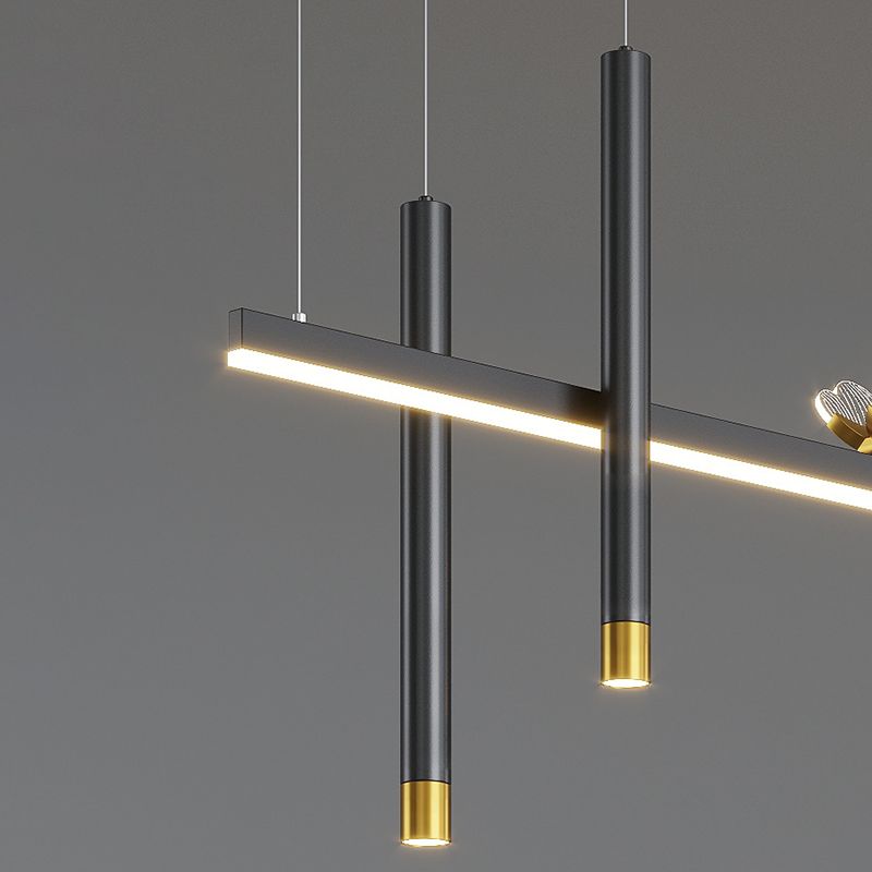 MEW BLACK MODED MODERN ISOLA LED LINEAR LED 2 Spotlights Luci a sospensione per sala da pranzo