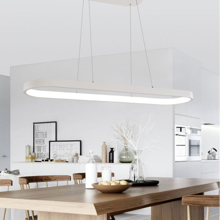 Ellisse soggiorno a sospensione a sospensione LAD in metallo LED Minimalista Kit di luce sospesa