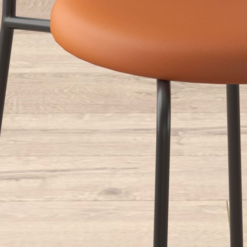 Industrial Upholstered Side Chair Open Back Armless Chair for Dining Room