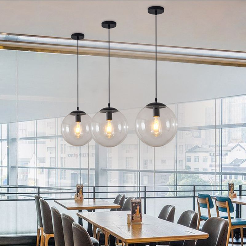 Ball Hanging Lights Industrial Style Glass 1 Light Pendant Light Kit
