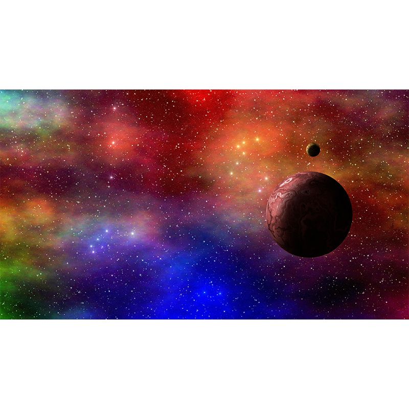 Mysterious Galaxy Mural Decal for Living Room Wall Decor, Customized Size Available
