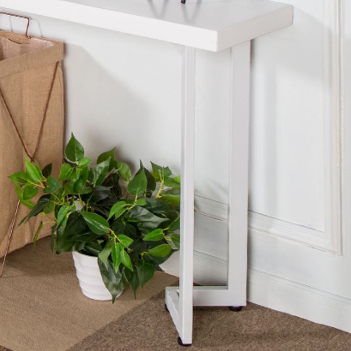 Mid-Century Modern Console Table with Wooden Rectangle Top for Hall