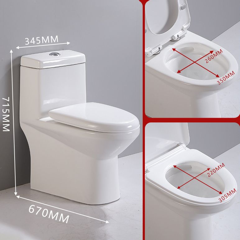 Siphon Jet Urine Toilet One-Piece Toilet Porcelain Floor Mounted Flush Toilet