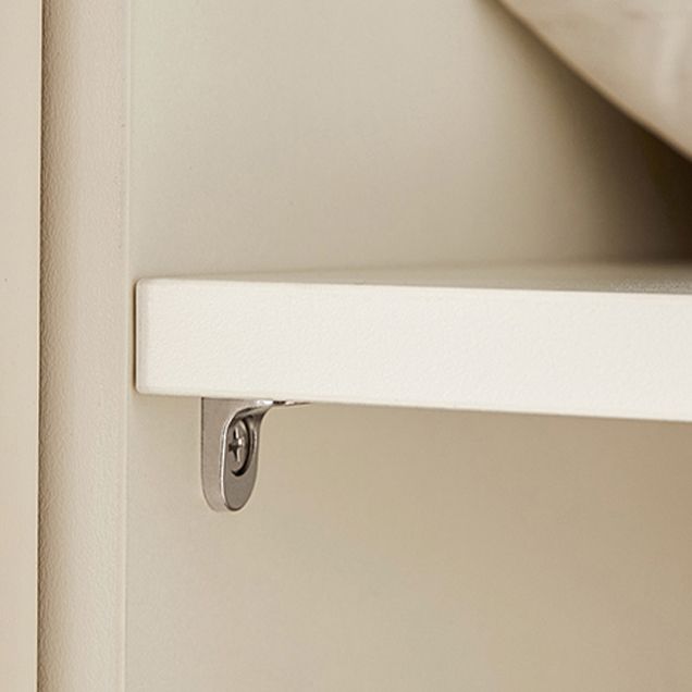 White Hanging Clothes Rack 3-Door Hanging Clothes Rack with Lower Storage Drawers