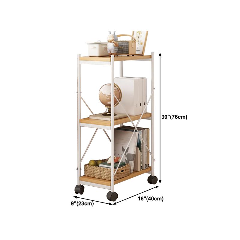 Modern Style Bookshelf Open Back Wood Bookcase for Office Use