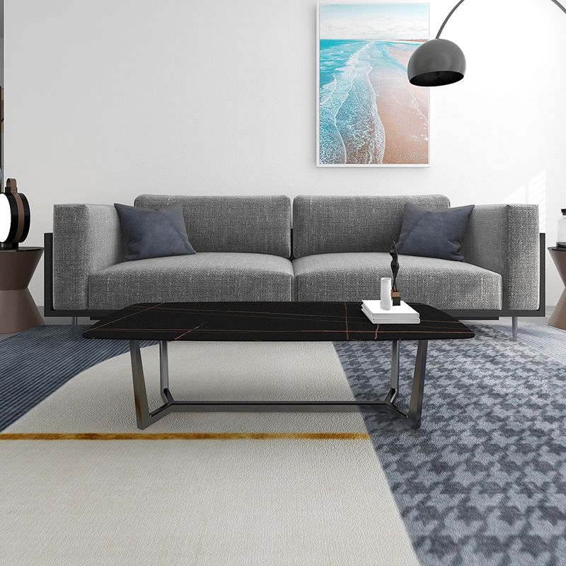 Trestle 1 Single Coffee Table Modern Rectangular Metal Cocktail Table