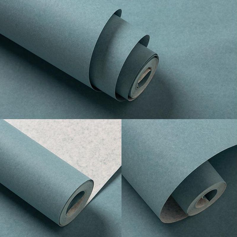 Dark Color Plain Wallpaper Roll Stain Resistant Simplicity Family Room Wall Decor