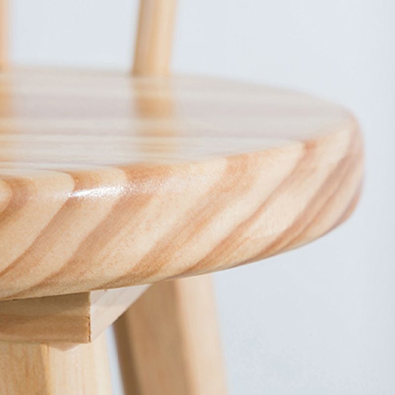 Cafe Modern Simple Barstool Wood 4 Legs Bar Stool with Pedal