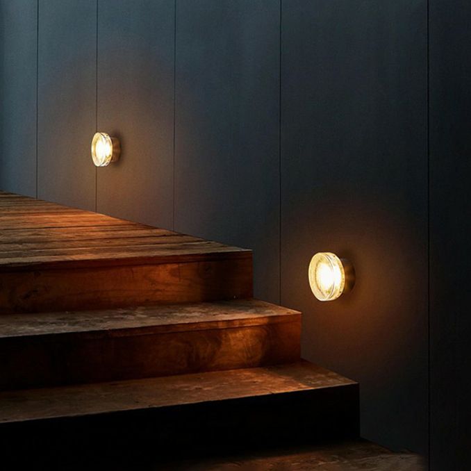 LED Modern 1 - Light Bathroom Vanity Lighting in Black / Gold Acrylic Bath Sconce