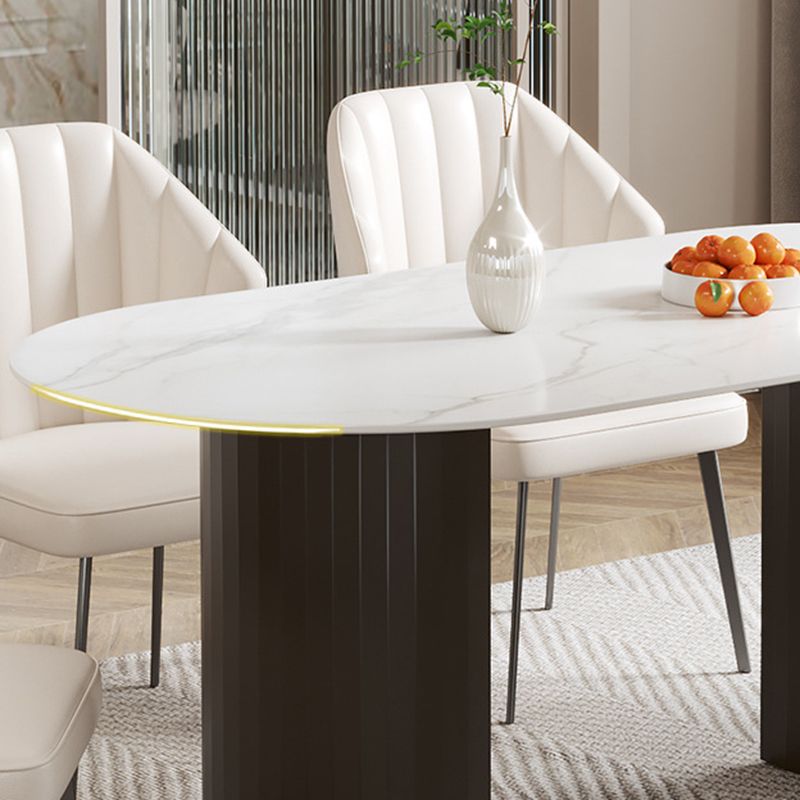 Dining Room Dinner Kitchen Table Oval Double Pedestal Dining Table