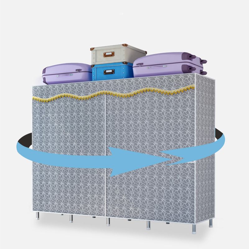 Modern Style Metal Wardrobe Bedroom Wardrobe Closet with Legs