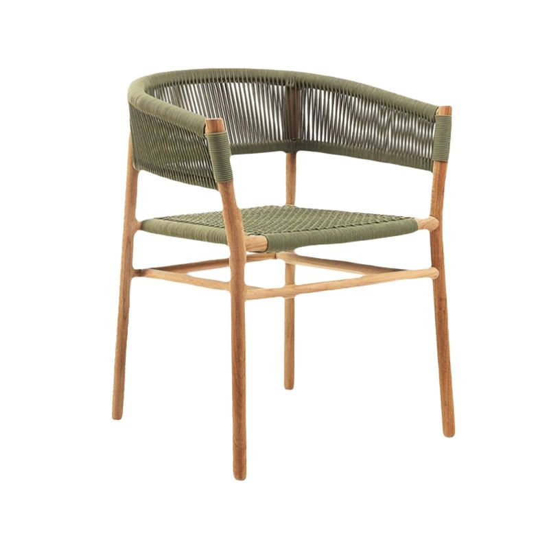 Solid Wood Tropical Patio Dining Side Chair Set of 2/4/6/8 Dining Side Chair