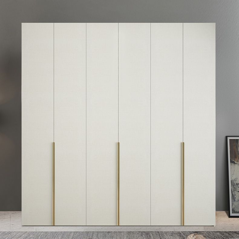 Engineered Wood Wardrobe Armoire Modern White Wardrobe for Bedroom