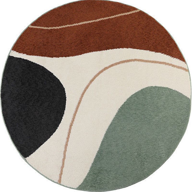 Round Area Tapijt Leisure Rug Polyester Stain Resistent Wasbaar Binnen Tapijt voor woonkamer