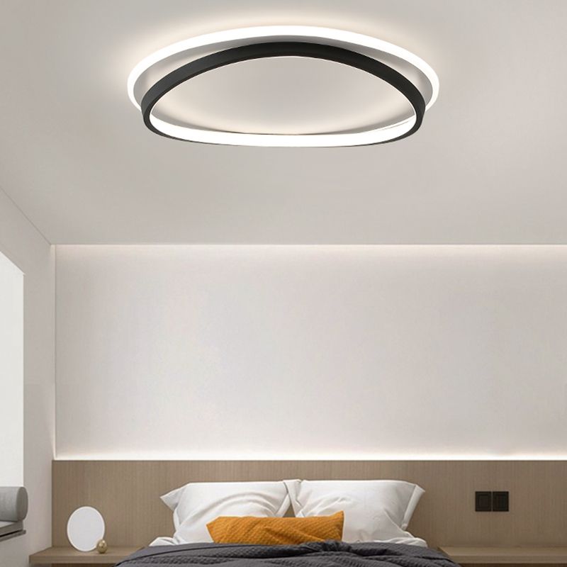 Luces de techo empotradas modernas, iluminación empotrada LED negra con pantalla acrílica