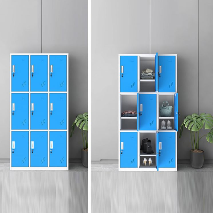 Contemporary Steel Wardrobe Armoire Hinged Storage Cabinet for Home