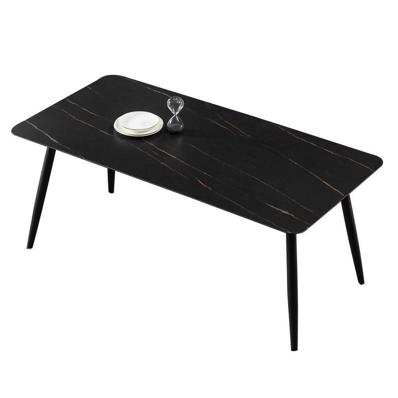 Modern Metal Dining Set 1/4/5 Pieces Rectangle Dining Table Set