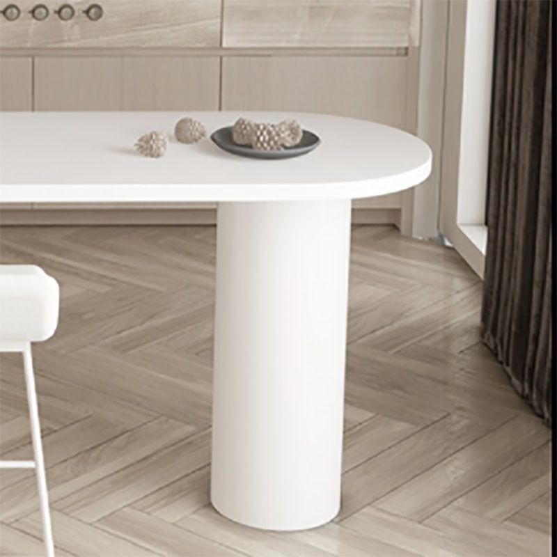 Mesa de madera maciza de forma irregular para restaurante Mesa de isla moderna con pedestal doble