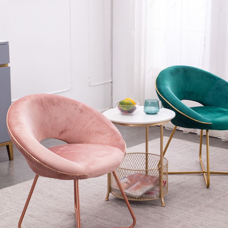 Minimalist Metal Kitchen Dining Side Chair Opening Back Dining Side Chair