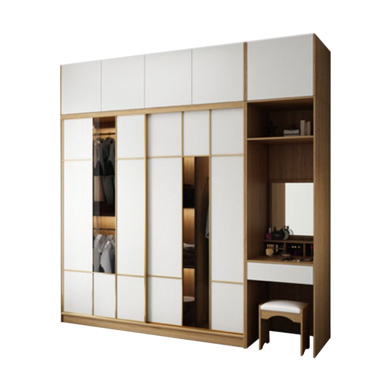 Engineered Wood Wardrobe Cabinet Contemporary Wardrobe Armoire