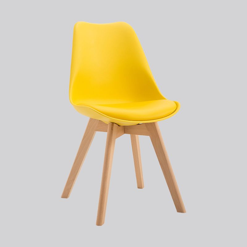 Scandinavian Restaurant Upholstered Side Chair Matte Finish Parsons Dining Chair