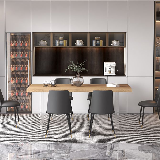 Modern Style Dining Table Rectangle Solid Wood Dining Table for Kitchen