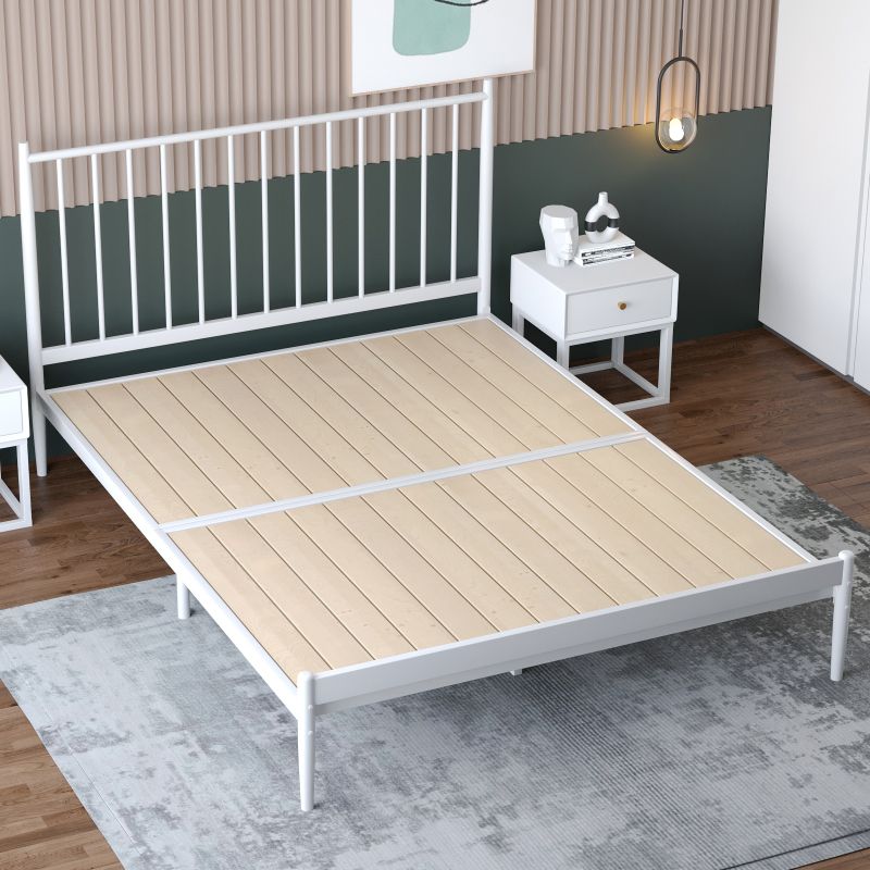 43.3" Height Metal Standard Slat Bed with Rectangle Headboard