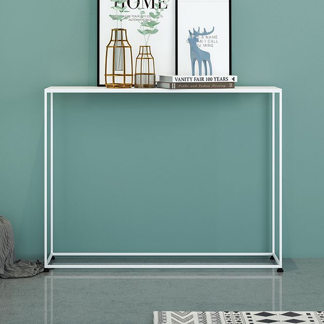 31.5" Tall Modern Console Table Iron Accent Table with 1 Shelf