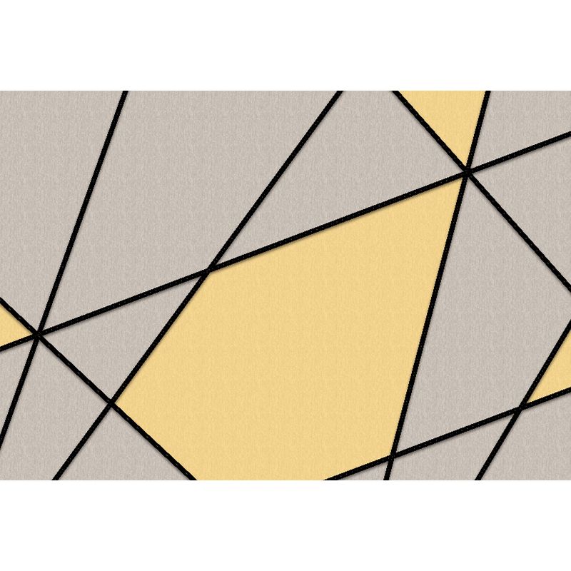 Soft Color Geometry Pattern Mural Moisture-Proofing Wall Covering for Dining Room