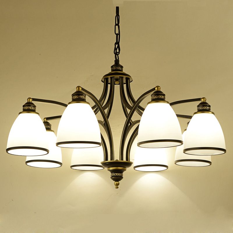 Sputnik Frosted Glass Chandelier Pendant Light Vintage Living Room Chandelier Lighting