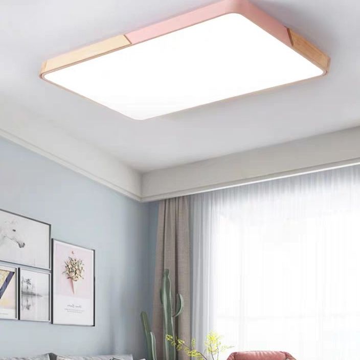 Geometrical Flush Mount Light Fixtures Modern Wood Flush Chandelier