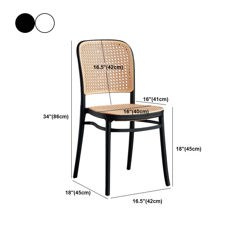 Scandinavian Plastic Bar Stool Footrest Armless Bar Stool for Living Room